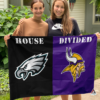 Philadelphia Eagles vs Minnesota Vikings House Divided Flag, NFL House Divided Flag