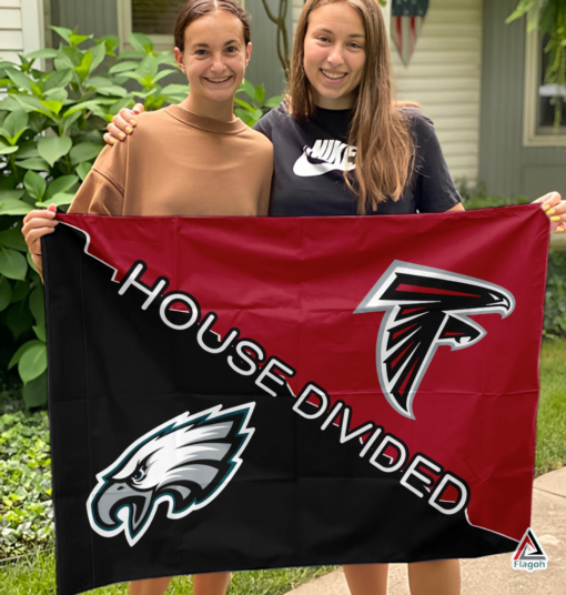 Eagles vs Falcons House Divided Flag, NFL House Divided Flag