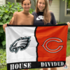 Philadelphia Eagles vs Chicago Bears House Divided Flag, NFL House Divided Flag