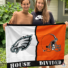 Philadelphia Eagles vs Cleveland Browns House Divided Flag, NFL House Divided Flag