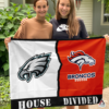 Philadelphia Eagles vs Denver Broncos House Divided Flag, NFL House Divided Flag