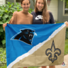 Carolina Panthers New Orleans Saints House Divided Flag, NFL House Divided Flag