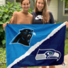 Carolina Panthers vs Seattle Seahawks Steelers House Divided Flag, NFL House Divided Flag