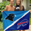 Carolina Panthers vs Buffalo Bills House Divided Flag, NFL House Divided Flag