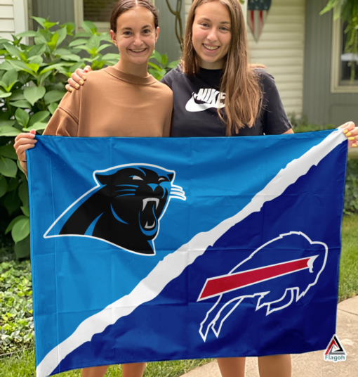 Panthers vs Bills House Divided Flag, NFL House Divided Flag