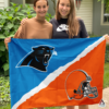 Carolina Panthers vs Cleveland Browns House Divided Flag, NFL House Divided Flag