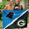 Carolina Panthers vs Green Bay Packers House Divided Flag, NFL House Divided Flag