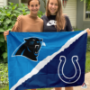 Carolina Panthers vs Indianapolis Colts House Divided Flag, NFL House Divided Flag