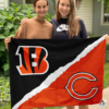 Cincinnati Bengals vs Chicago Bears House Divided Flag, NFL House Divided Flag