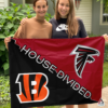 Cincinnati Bengals vs Atlanta Falcons House Divided Flag, NFL House Divided Flag