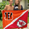 Cincinnati Bengals vs Kansas City Chiefs House Divided Flag, NFL House Divided Flag