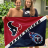 Houston Texans vs Tennessee Titans House Divided Flag, NFL House Divided Flag