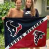 Houston Texans vs Atlanta Falcons House Divided Flag, NFL House Divided Flag