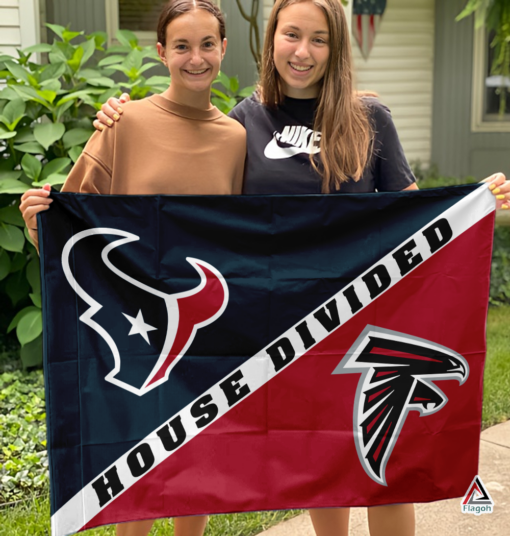 Texans vs Falcons House Divided Flag, NFL House Divided Flag