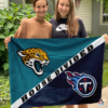 Jacksonville Jaguars vs Tennessee Titans House Divided Flag, NFL House Divided Flag