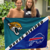 Jacksonville Jaguars vs Buffalo Bills House Divided Flag, NFL House Divided Flag