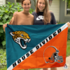 Jacksonville Jaguars vs Cleveland Browns House Divided Flag, NFL House Divided Flag