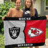 Las Vegas Raiders vs Kansas City Chiefs House Divided Flag, NFL House Divided Flag