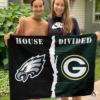 Philadelphia Eagles vs Green Bay Packers House Divided Flag, NFL House Divided Flag