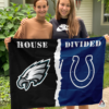 Philadelphia Eagles vs Indianapolis Colts House Divided Flag, NFL House Divided Flag