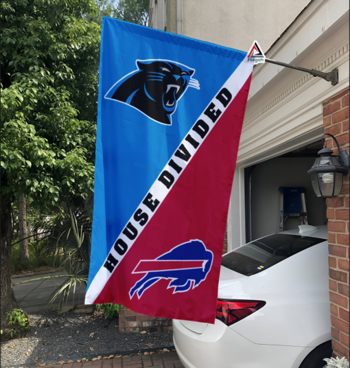 Panthers vs Bills House Divided Flag, NFL House Divided Flag