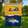 Los Angeles Rams vs Denver Broncos House Divided Flag, NFL House Divided Flag