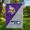 Minnesota Vikings vs Seattle Seahawks House Divided Flag, NFL House Divided Flag