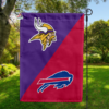 Minnesota Vikings vs Buffalo Bills House Divided Flag, NFL House Divided Flag