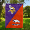 Minnesota Vikings vs Denver Broncos House Divided Flag, NFL House Divided Flag