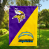 Minnesota Vikings vs Los Angeles Chargers House Divided Flag, NFL House Divided Flag