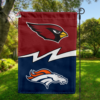 Arizona Cardinals vs Denver Broncos House Divided Flag, NFL House Divided Flag