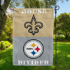 New Orleans Saints vs Pittsburgh Steelers House Divided Flag, NFL House Divided Flag
