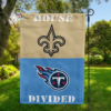 New Orleans Saints vs Tennessee Titans House Divided Flag, NFL House Divided Flag