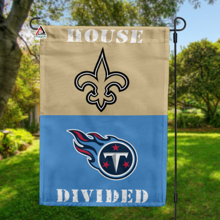 Saints vs Titans House Divided Flag, NFL House Divided Flag