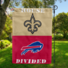 New Orleans Saints vs Buffalo Bills House Divided Flag, NFL House Divided Flag