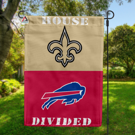 Saints vs Bills House Divided Flag, NFL House Divided Flag