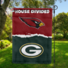 Arizona Cardinals vs Green Bay Packers House Divided Flag, NFL House Divided Flag