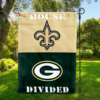 New Orleans Saints vs Green Bay Packers House Divided Flag, NFL House Divided Flag