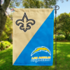 New Orleans Saints vs Los Angeles Chargers House Divided Flag, NFL House Divided Flag