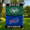 New York Jets vs Buffalo Bills House Divided Flag, NFL House Divided Flag