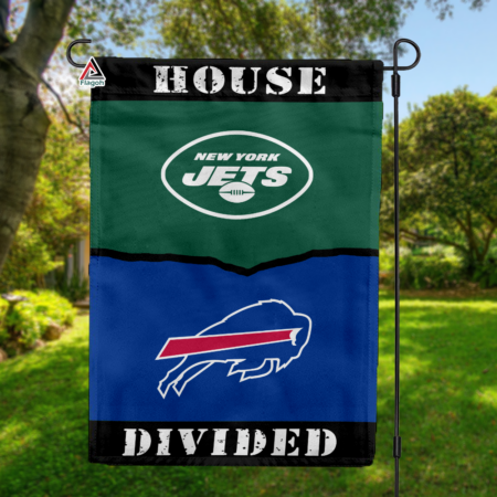 Jets vs Bills House Divided Flag, NFL House Divided Flag