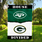 Jets vs Packers House Divided Flag, NFL House Divided Flag