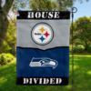Seahawks vs Patriots House Divided Flag, NFL House Divided Flag