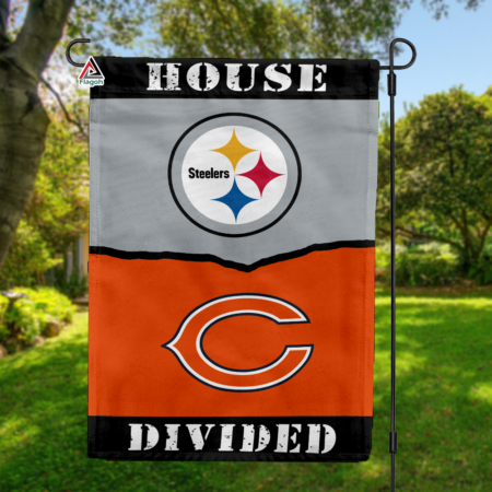Steelers vs Bears House Divided Flag, NFL House Divided Flag