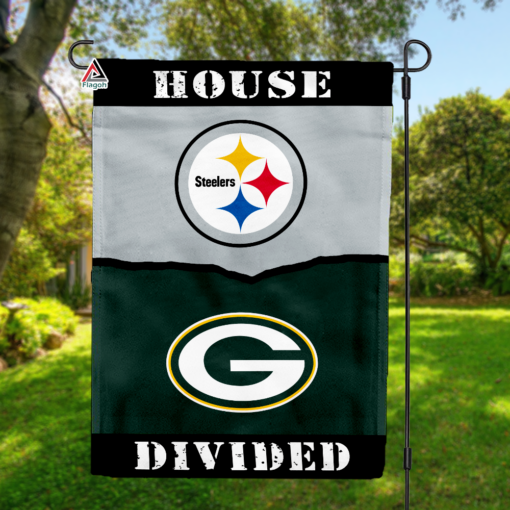 Steelers vs Packers House Divided Flag, NFL House Divided Flag