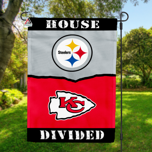 Steelers vs Chiefs House Divided Flag, NFL House Divided Flag