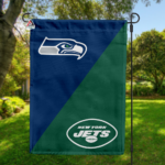 Seahawks vs Jets House Divided Flag, NFL House Divided Flag