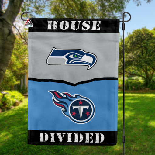 Seahawks vs Titans House Divided Flag, NFL House Divided Flag