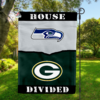 Seattle Seahawks vs Green Bay Packers House Divided Flag, NFL House Divided Flag