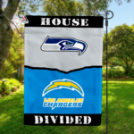 Seahawks vs Chargers House Divided Flag, NFL House Divided Flag